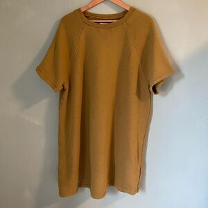 Dijon mustard sweatshirt dress/tunic